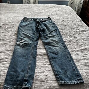 Old Navy Relaxed Fit Distressed Blue Jeans